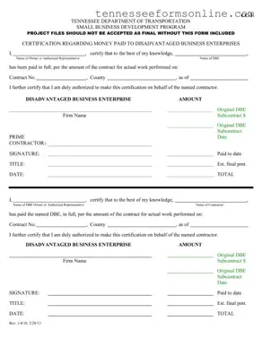 Blank Tennessee Cc 3 PDF Form