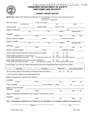 Blank Tennessee Driver PDF Form