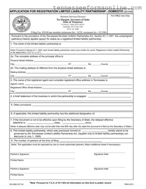 Blank Tennessee Ss 4482 PDF Form